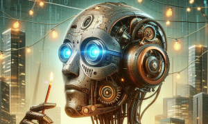 Visuel d'un robot, réalisé en IA